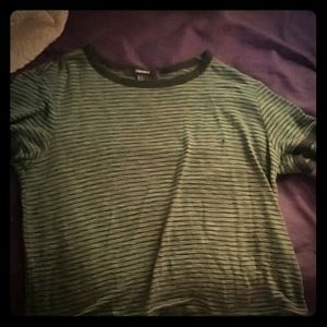 Green Striped Forever 21 Top